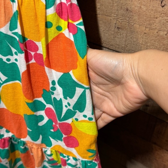 J.Crew Linen Blend Colorful Citrus Floral Print Dress size 4 - Picture 5 of 12